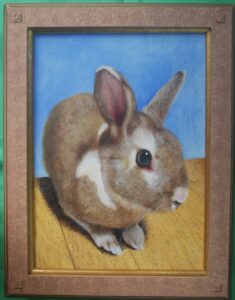 Oil Portrait of a Rabbit